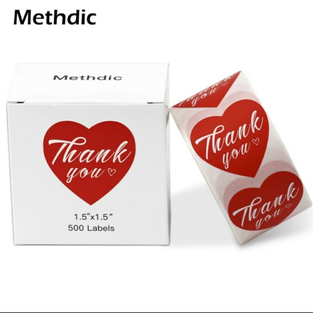 Red Thank you Sticker 500PC